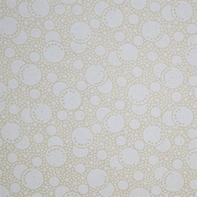 Harmony Prints - White on Cream - 1250-101 in Bubbles - Dinkydoo Fabrics