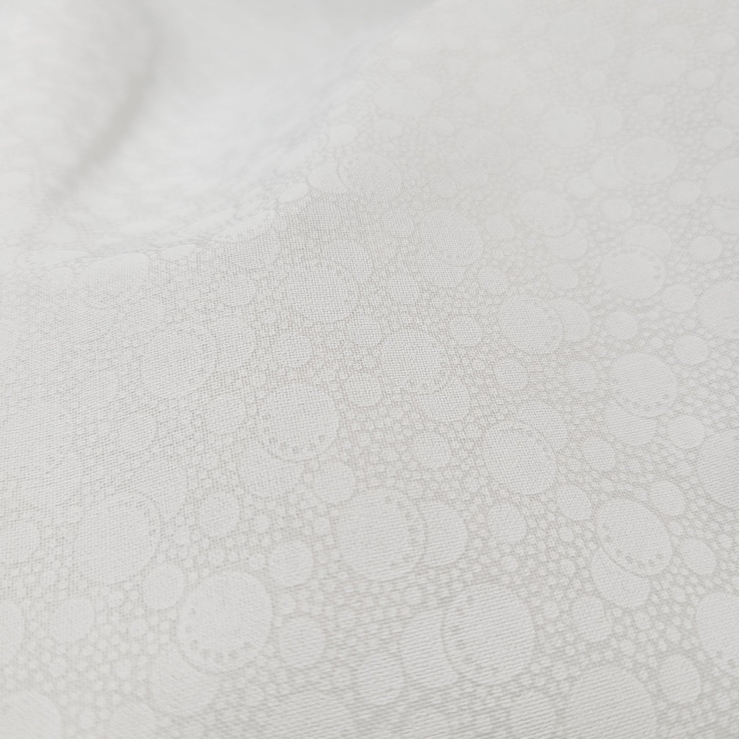 Harmony Prints - White on White - 1250-102 in Bubbles - Dinkydoo Fabrics