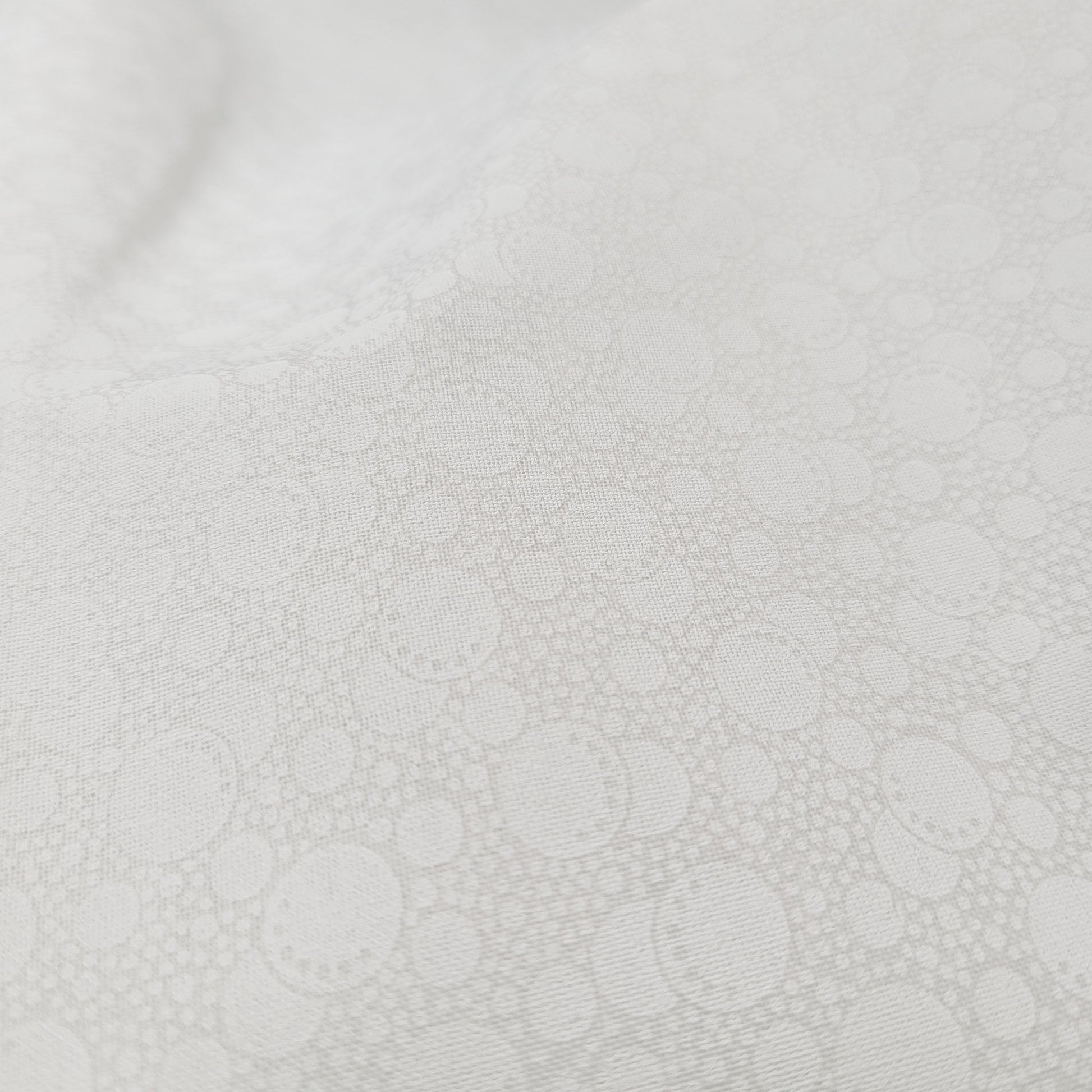 Harmony Prints - White on White - 1250-102 in Bubbles - Dinkydoo Fabrics