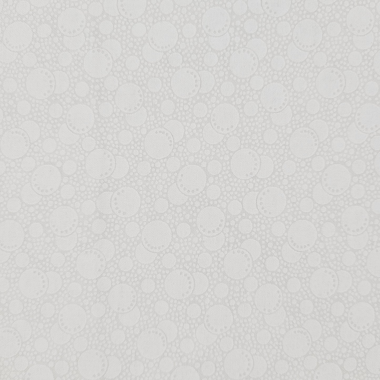 Harmony Prints - White on White - 1250-102 in Bubbles - Dinkydoo Fabrics