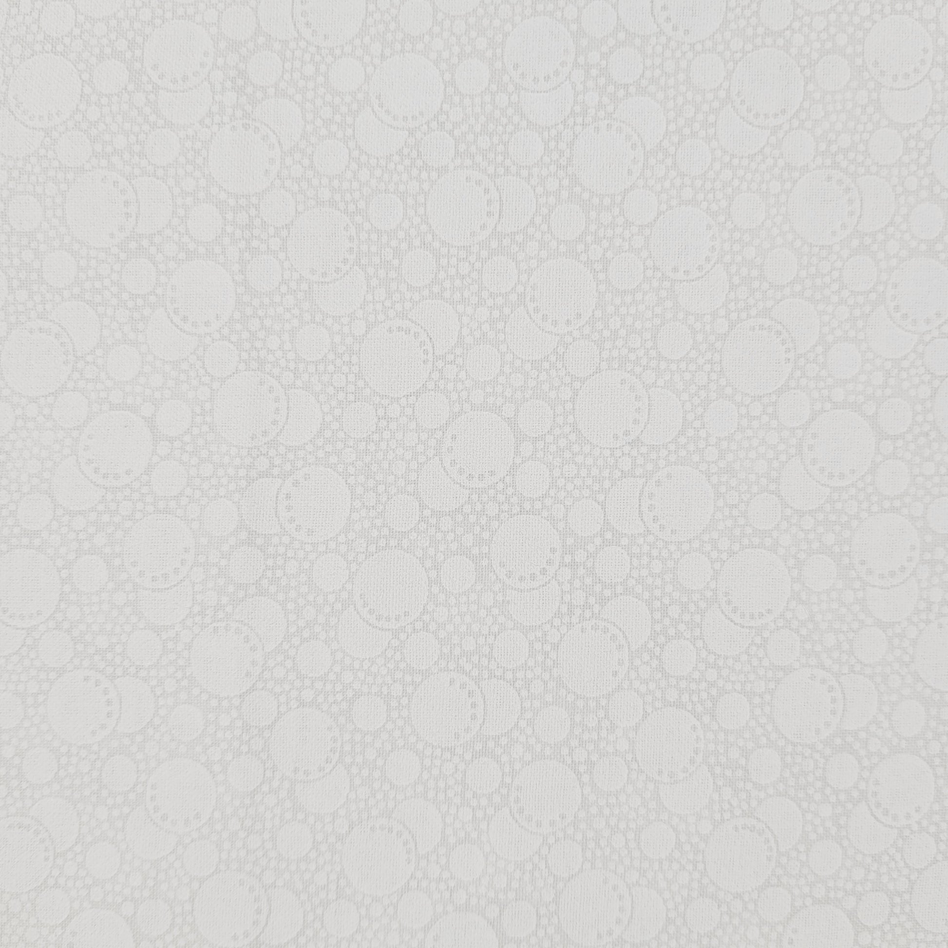 Harmony Prints - White on White - 1250-102 in Bubbles - Dinkydoo Fabrics