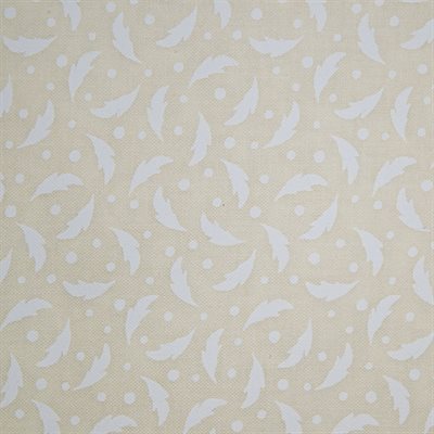 Harmony Prints - White on Cream - 1250-116 in Floral - Dinkydoo Fabrics