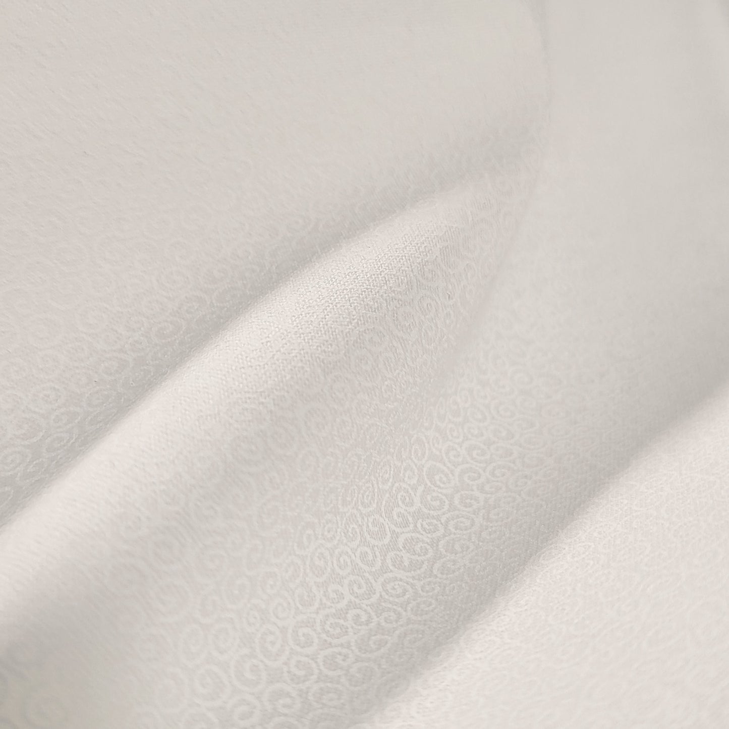 Harmony Prints - White on White - 1250-129 in Swirls - Full Bolt (15m)