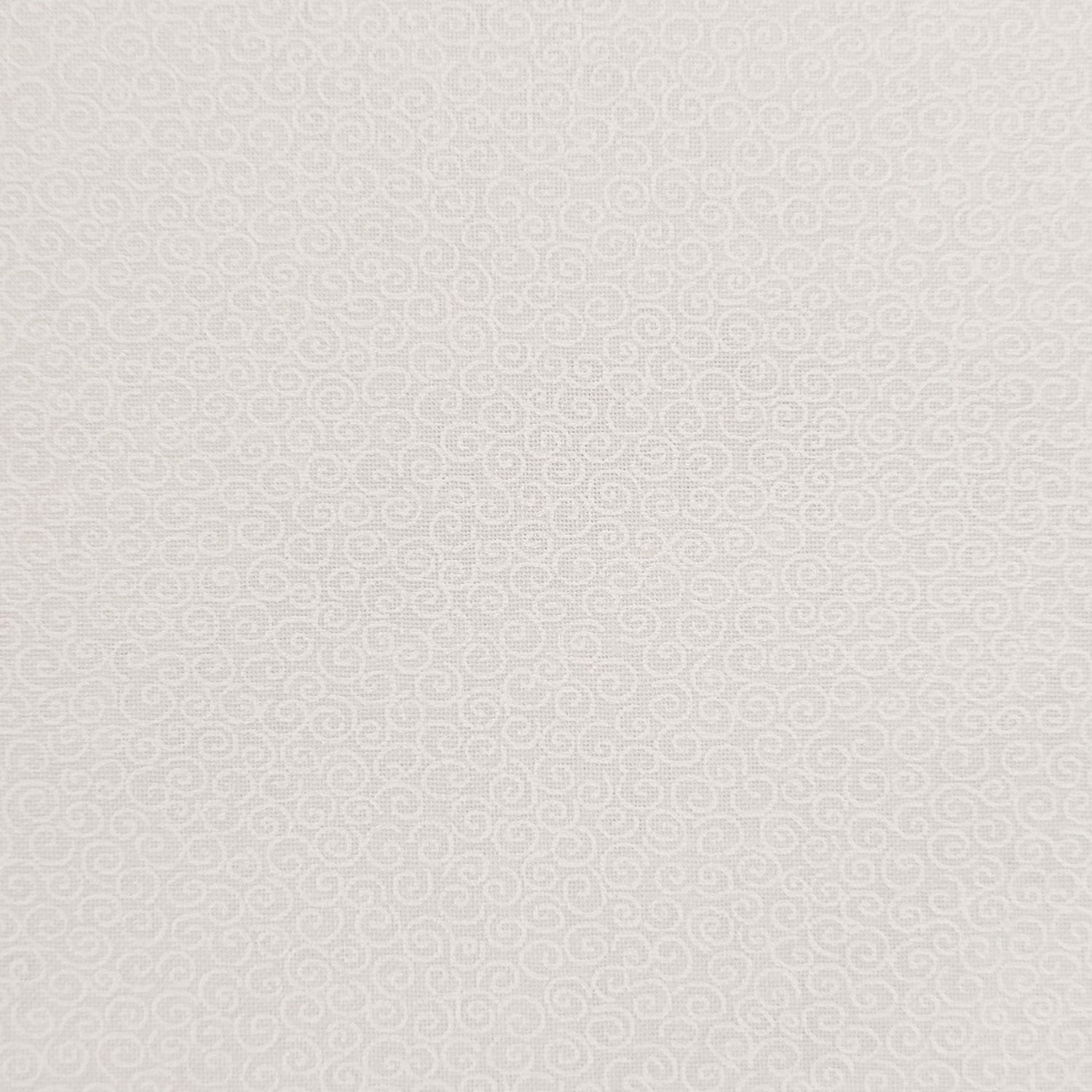 Harmony Prints - White on White - 1250-129 in Swirls - Dinkydoo Fabrics