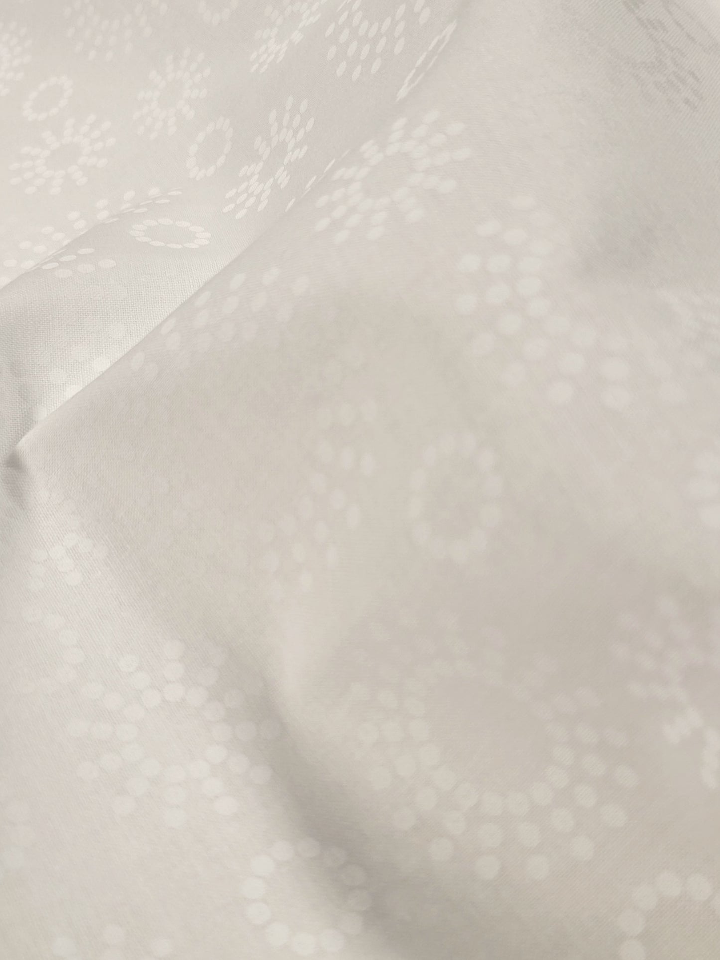 Harmony Prints - White on White - 1250-144 in Starburst - Dinkydoo Fabrics