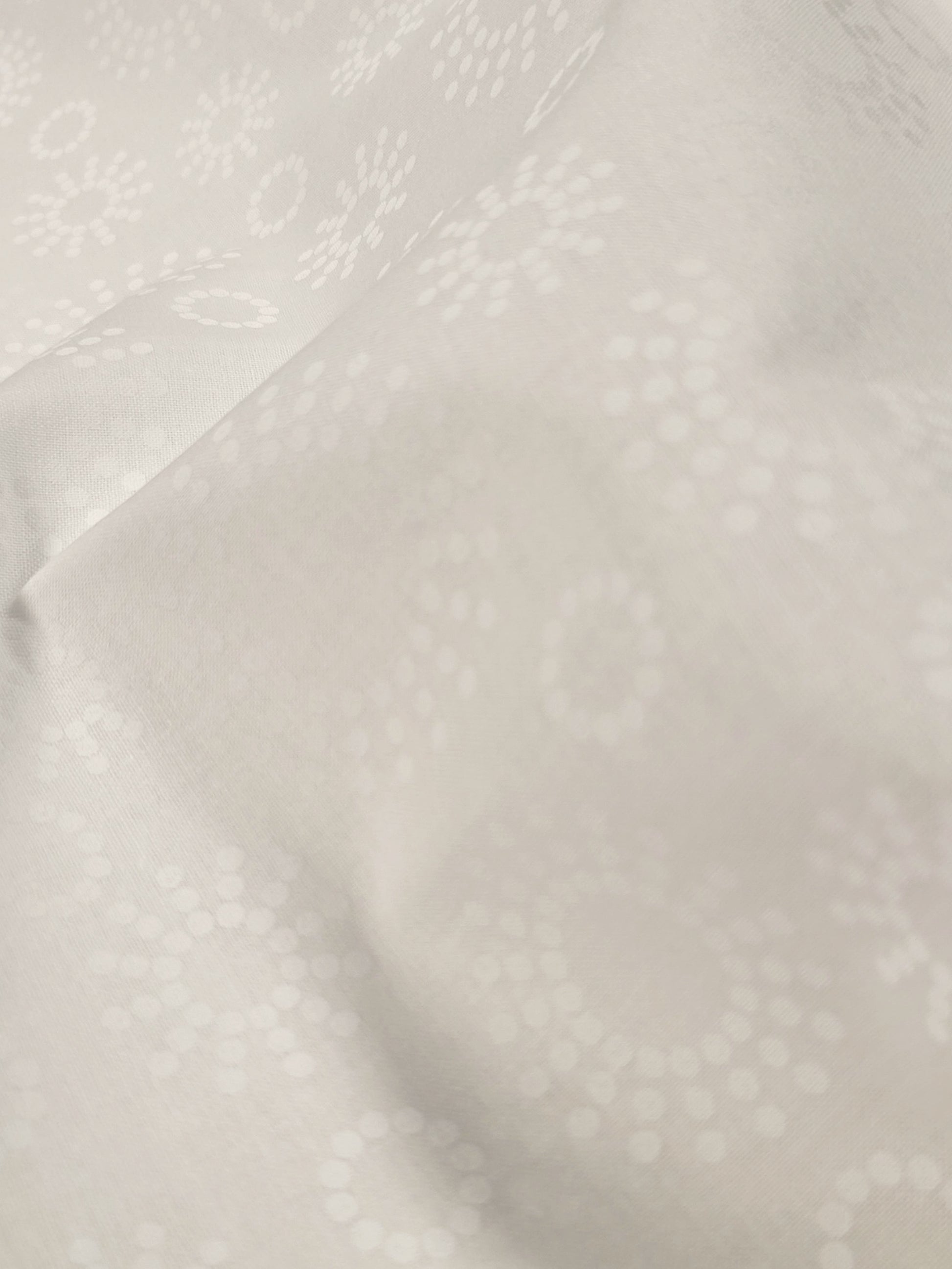 Harmony Prints - White on White - 1250-144 in Starburst - Dinkydoo Fabrics