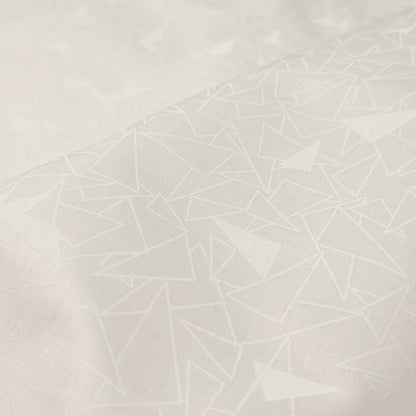 Harmony Prints - White on White - 1250-147 in Triangles - Full Bolt (15m)