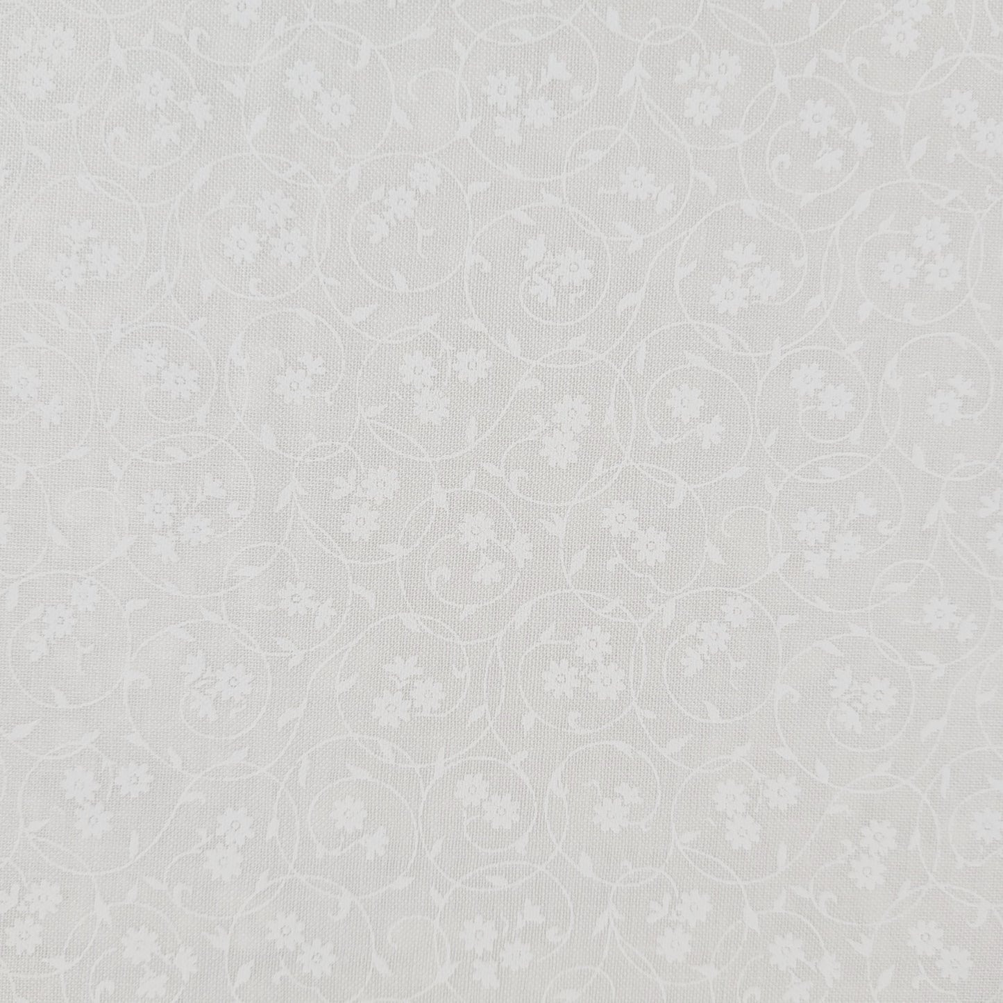 Harmony Prints - White on White - 1250-50 in Floral - Full Bolt (15m)