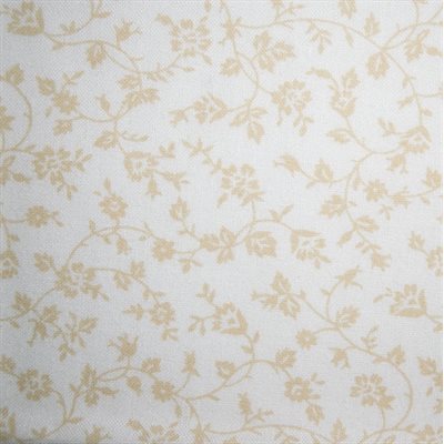 Harmony Prints - Tan on White  - 1250-66 in Floral - Dinkydoo Fabrics