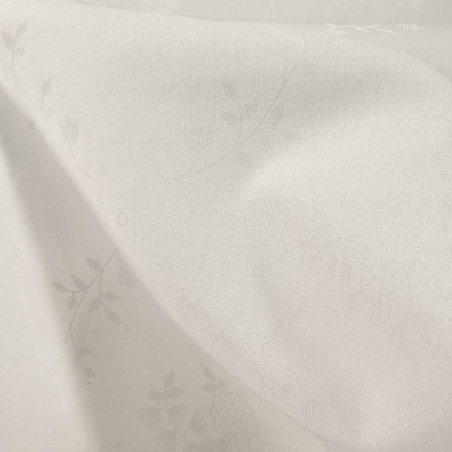 Harmony Prints - White on White - 1250-82 in Floral - Dinkydoo Fabrics