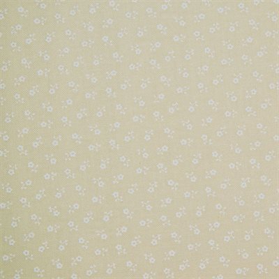 Harmony Prints - White on Cream - 1250-9 in Floral - Dinkydoo Fabrics