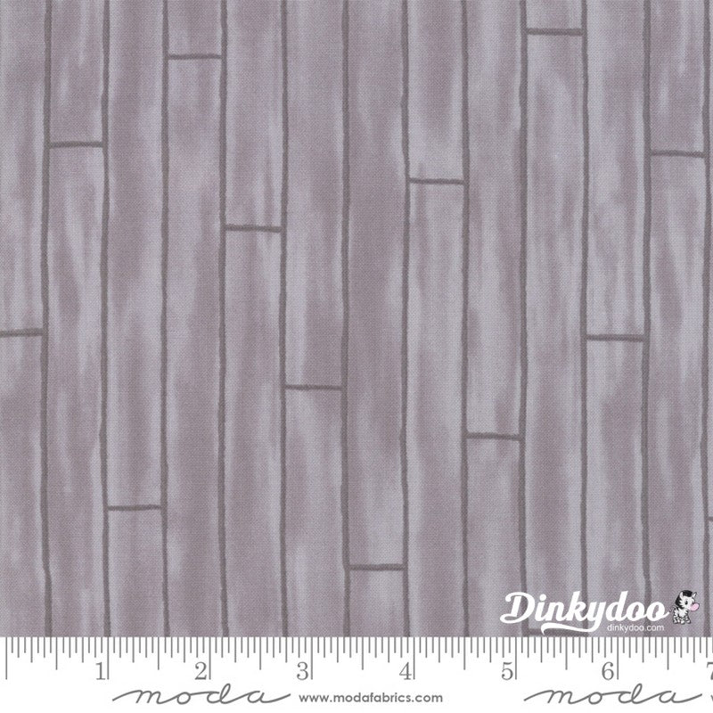 Explore - Brushed Cotton Wood Slats in Pebble Grey - Deb Strain - Moda