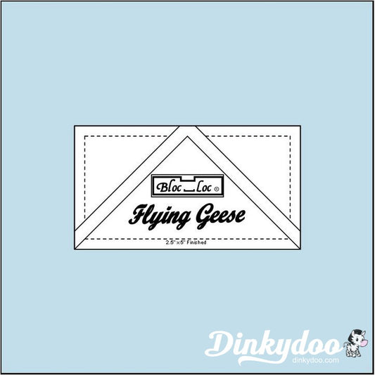 Bloc Loc - Flying Geese Ruler 2 1/2" x 5" (Pre-order: Jan 2026)