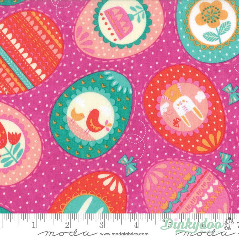 Spring Bunny Fun - Bunny Eggs Pink - 20542-17 - Stacy Iest Hsu - Moda