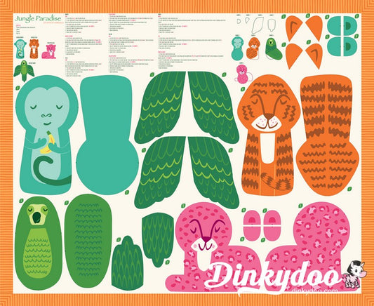 Jungle Paradise - Animal Panel - Stacy Iest Hsu - Moda