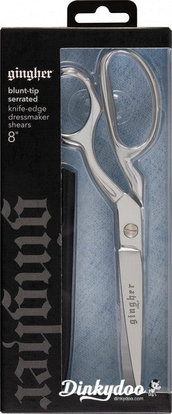 Gingher - 8" Blunt-Tip Serrated Knife-Edge Dressmaker Shears (Pre-order: May 2024)