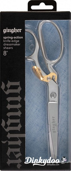 Gingher - 8" Spring-Action Knife-Edge Dressmaker Shears (Pre-order: May 2024)