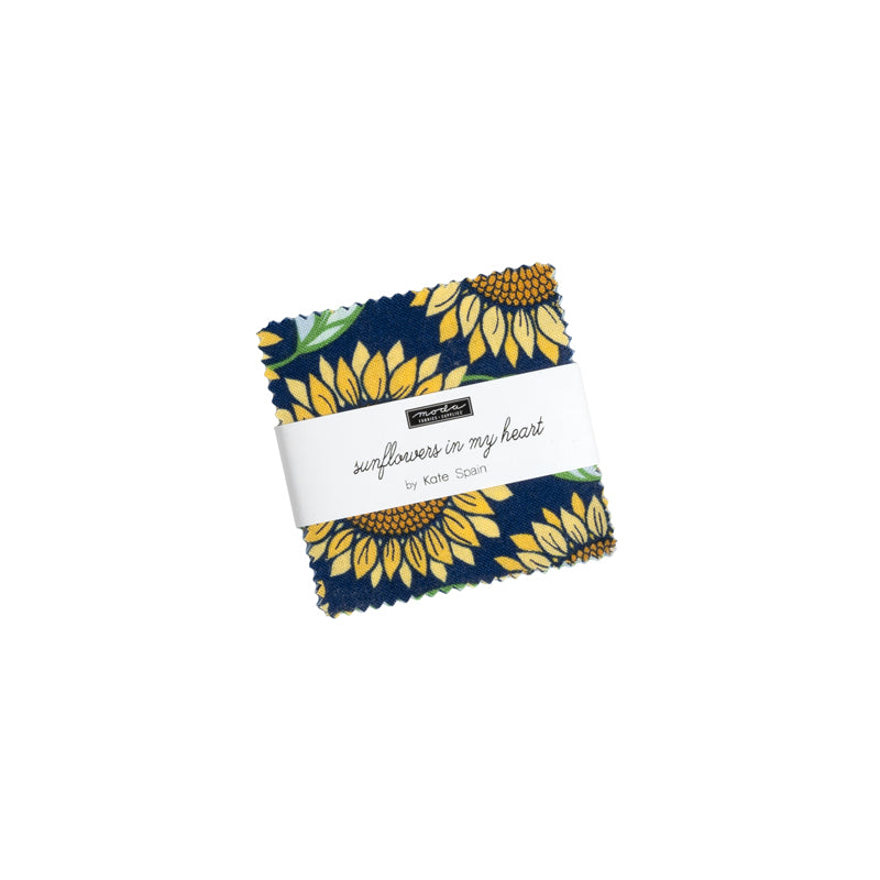 Sunflowers in My Heart - Mini Charm Pack - Kate Spain - Moda (Pre-order Sept 2023)