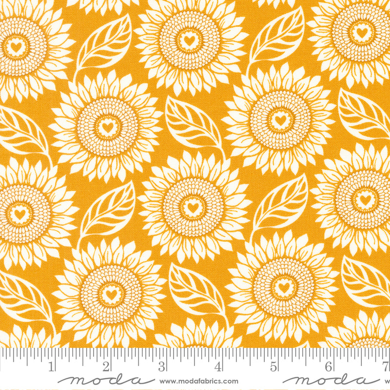Sunflowers in My Heart - Tournesol in Golden - Kate Spain - Moda (Pre-order Sept 2023)
