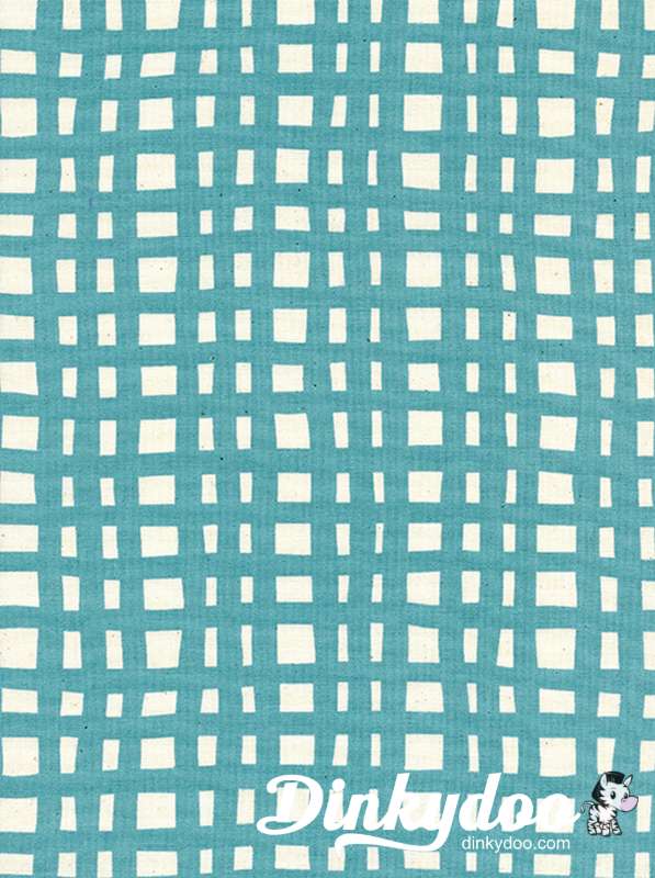 Yours Truly - Going Steady Grid Teal 3046-3 - Kim Kight - Cotton + Steel