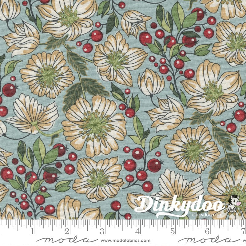 Jolly Good - Christmas Rose in Frost - BasicGrey - Moda