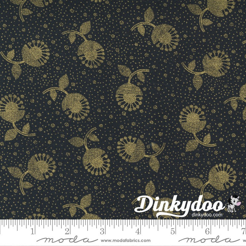 Whispers Metallics - Gold Junior Jelly Roll -  Moda