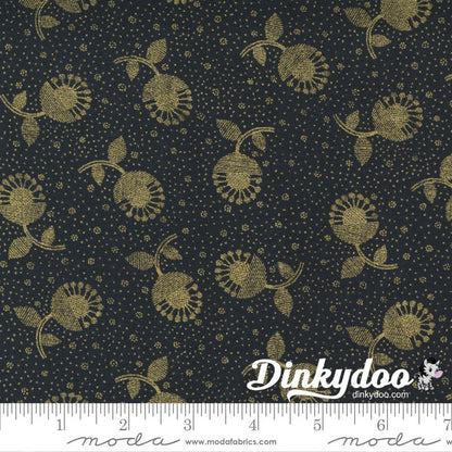 Whispers Metallics - Gold Junior Jelly Roll -  Moda