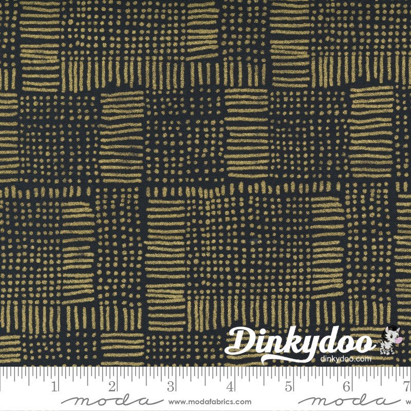 Whispers Metallics - Gold Junior Jelly Roll -  Moda