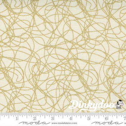 Whispers Metallics - Gold Junior Jelly Roll -  Moda