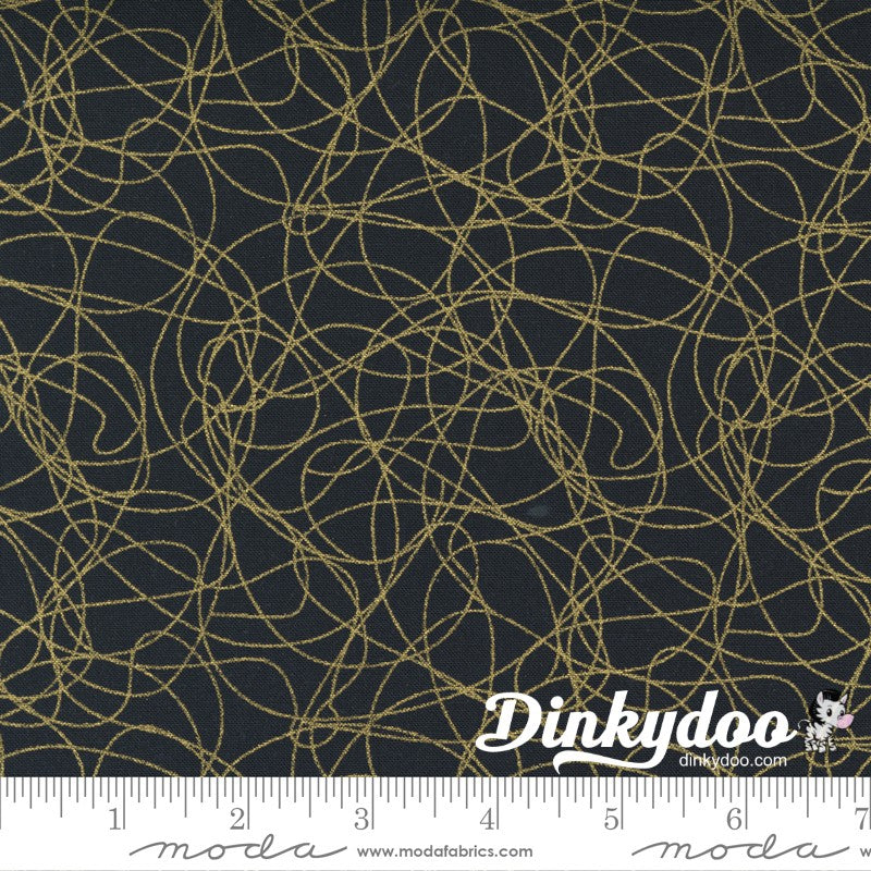 Whispers Metallics - Gold Junior Jelly Roll -  Moda