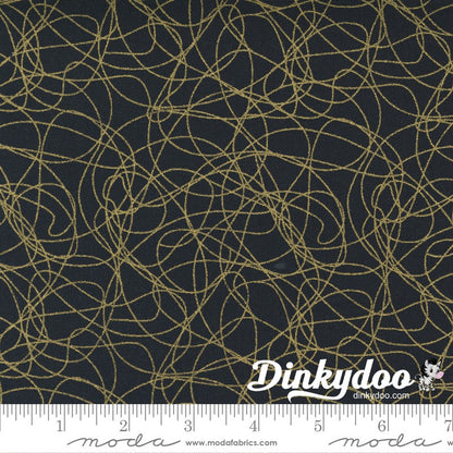 Whispers Metallics - Gold Junior Jelly Roll -  Moda