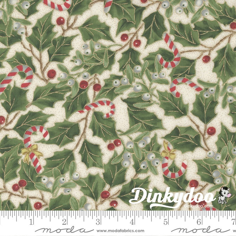 Merry Manor Metallic - Charm Pack - Moda