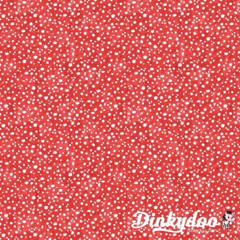 Savor the Gnoment - Mushroom Dots in Red - Susan Winget - Wilmington Prints
