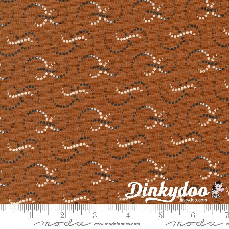 Rustic Gatherings - Swirly Dots in Spice - Primitive Gatherings - Moda