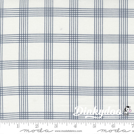 Nantucket Summer - Plaid in Cream Navy - Camille Roskelley - Moda