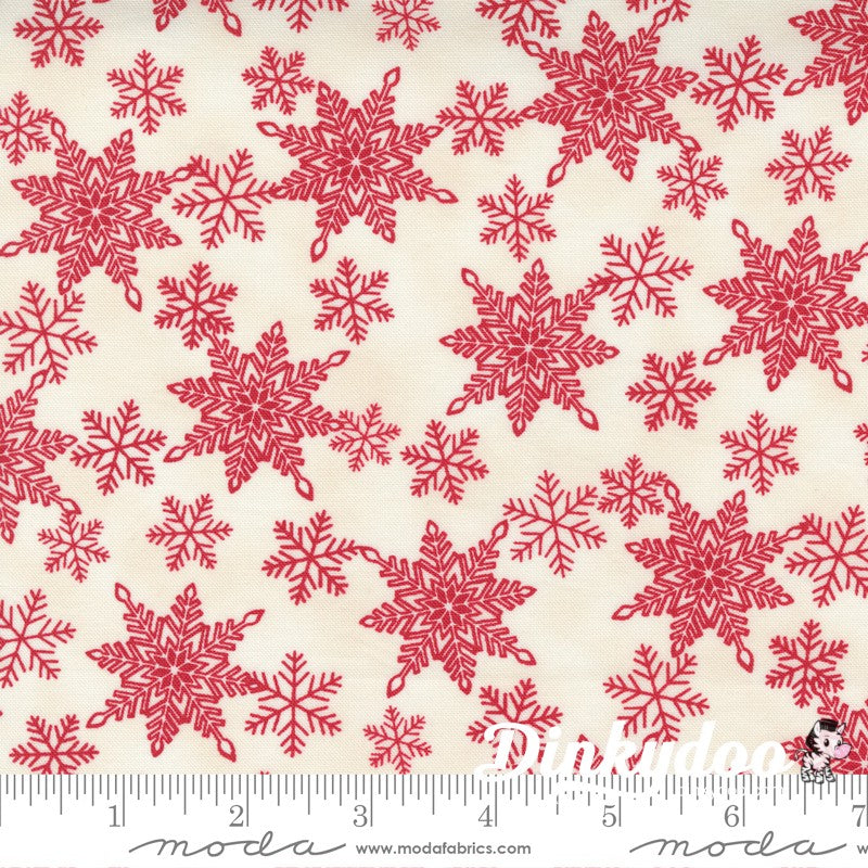 Home Sweet Holidays - Snowflake Swirl in Winter White - Deb Strain - Moda