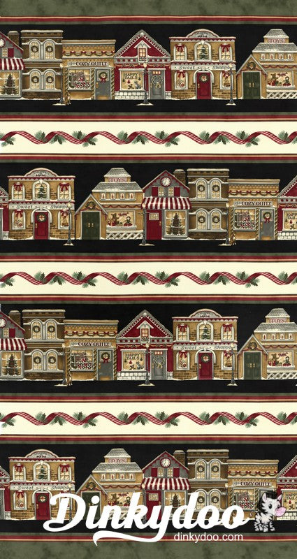 Shoppes on Main - Border in Charcoal - Holly Taylor - Moda