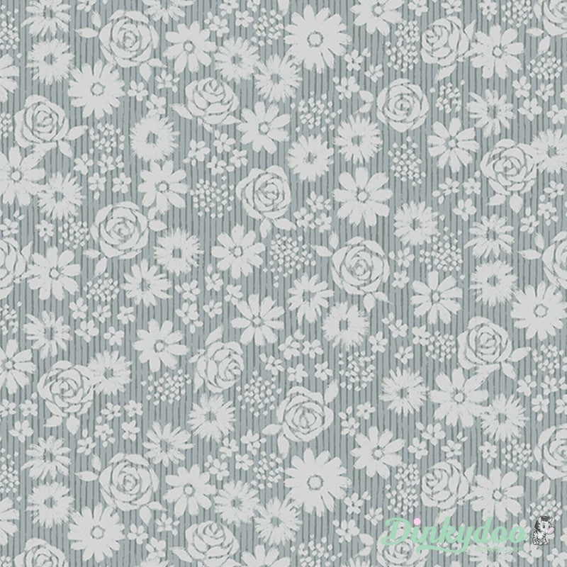 Top Drawer - Tonal Floral in Grey - Andover Fabrics