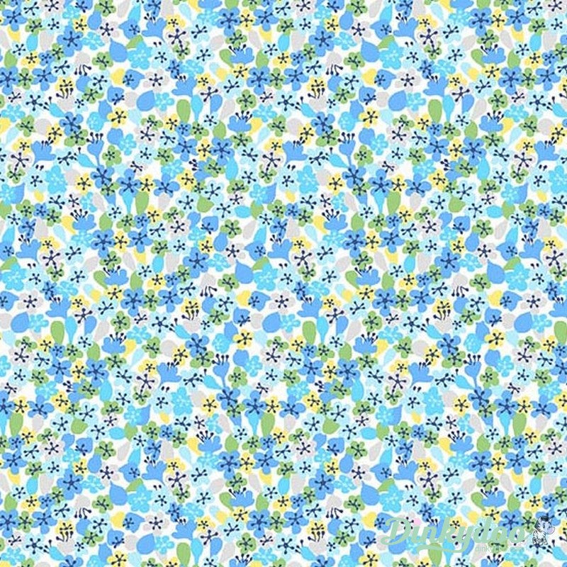 Only You - Star Floral in White - Andover Fabrics