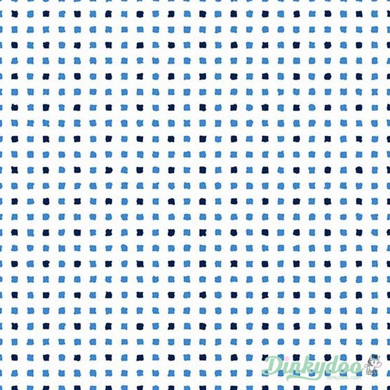 Only You - Square Dot in Light Blue - Andover Fabrics