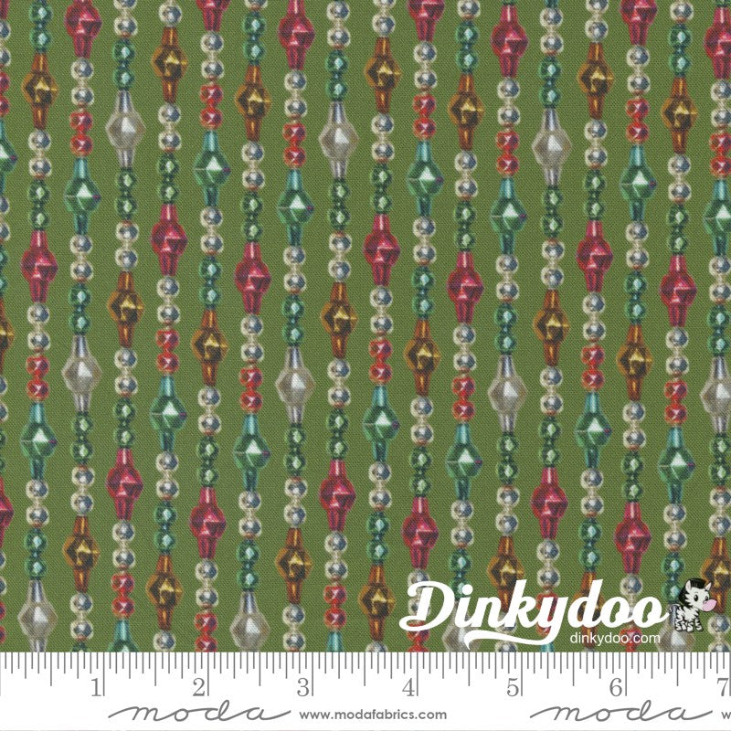 Christmas Faire - Glass Garland in Evergreen - Cathe Holden - Moda