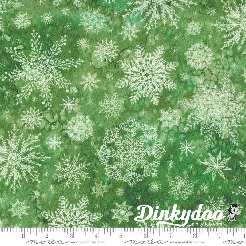Starflower Christmas - Flurry in Green - Create Joy Project - Moda