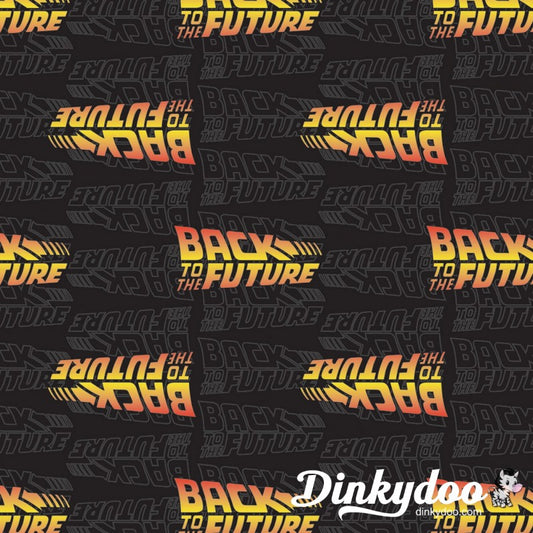Back To The Future - Movie Title Logo in Black - Camelot Fabrics