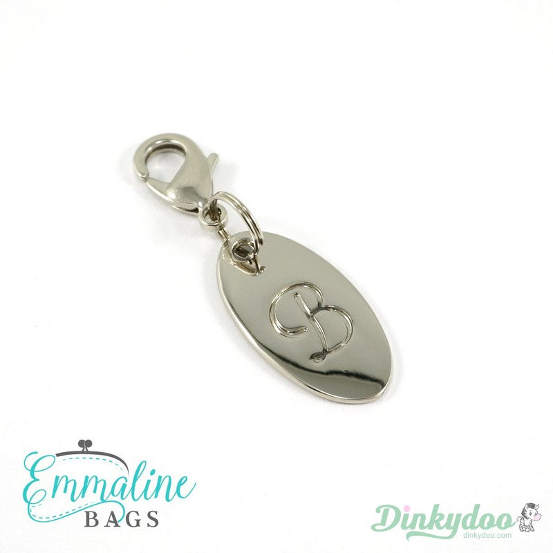 Emmaline Bags - Zipper Pull - Script Alphabet in NIckel