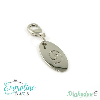 Emmaline Bags - Zipper Pull - Script Alphabet in NIckel