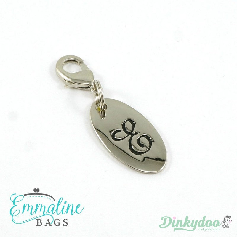 Emmaline Bags - Zipper Pull - Script Alphabet in NIckel