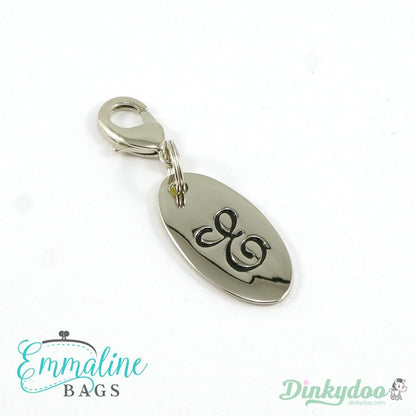Emmaline Bags - Zipper Pull - Script Alphabet in NIckel