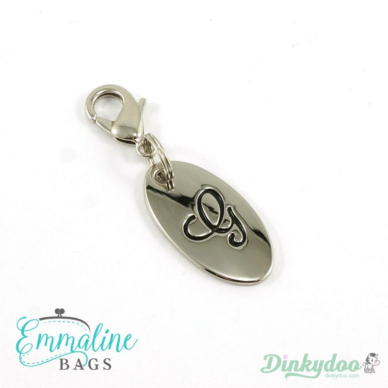 Emmaline Bags - Zipper Pull - Script Alphabet in NIckel