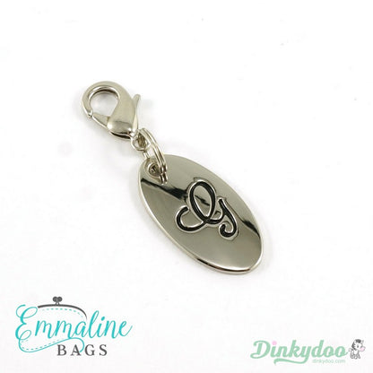 Emmaline Bags - Zipper Pull - Script Alphabet in NIckel