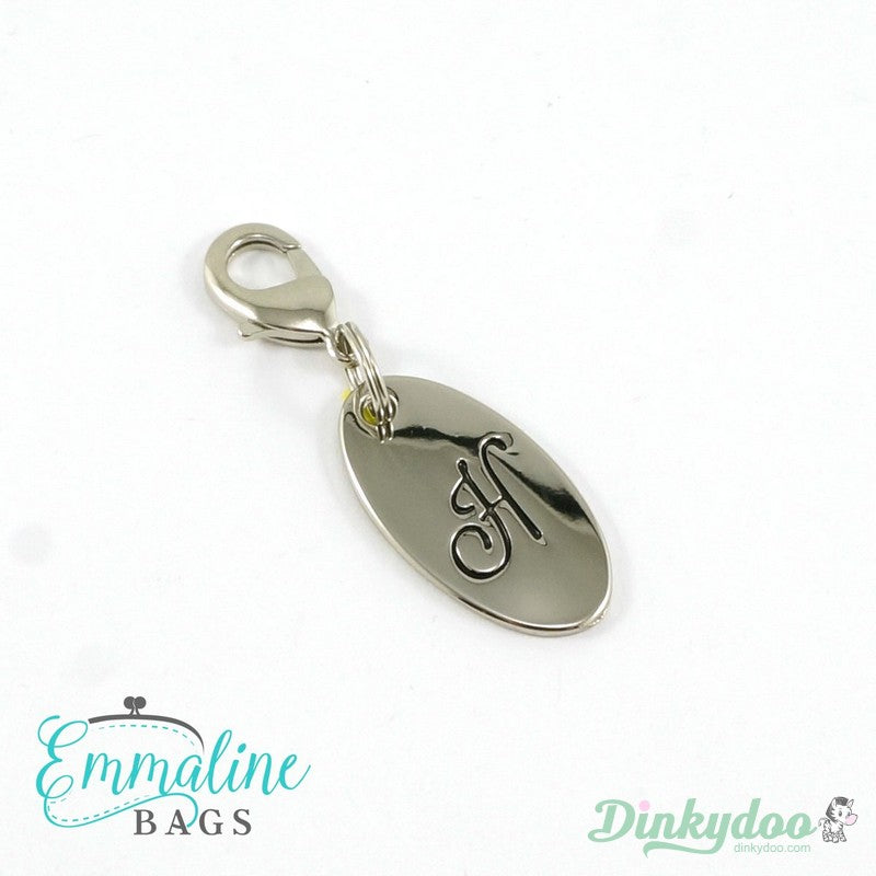 Emmaline Bags - Zipper Pull - Script Alphabet in NIckel